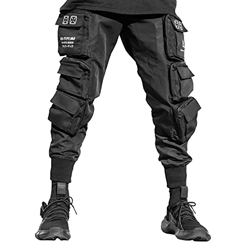Universe Techwear Cargo Jogger Pants for Men - Waterproof & Breathable Outdoor Hiking Workout Pants - Perfect for Urban Streetwear, Gym Training and Travel Adventures