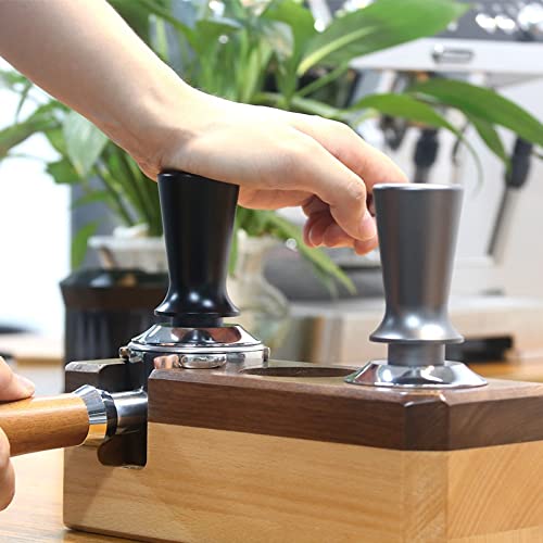 Premium 51mm/53mm/58mm Espresso Tamper - Adjustable 304 Stainless Steel Coffee Distributor with Sloped Base - Professional Barista Tool for Perfect Coffee Extraction (Ideal for Home & Cafe Use)