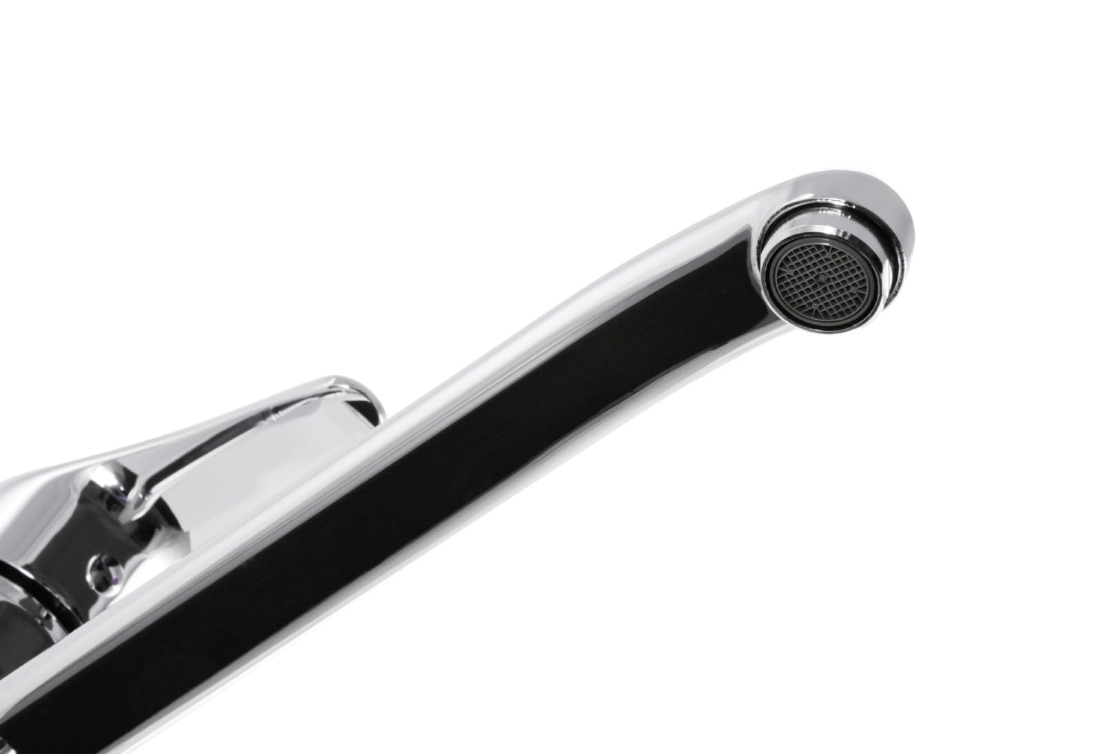 AquaSu® 796026 Water Saving Single Lever Kitchen Sink Faucet with Swivel Spout - Brass Core Chrome Finish for Modern Home & Restaurant Use