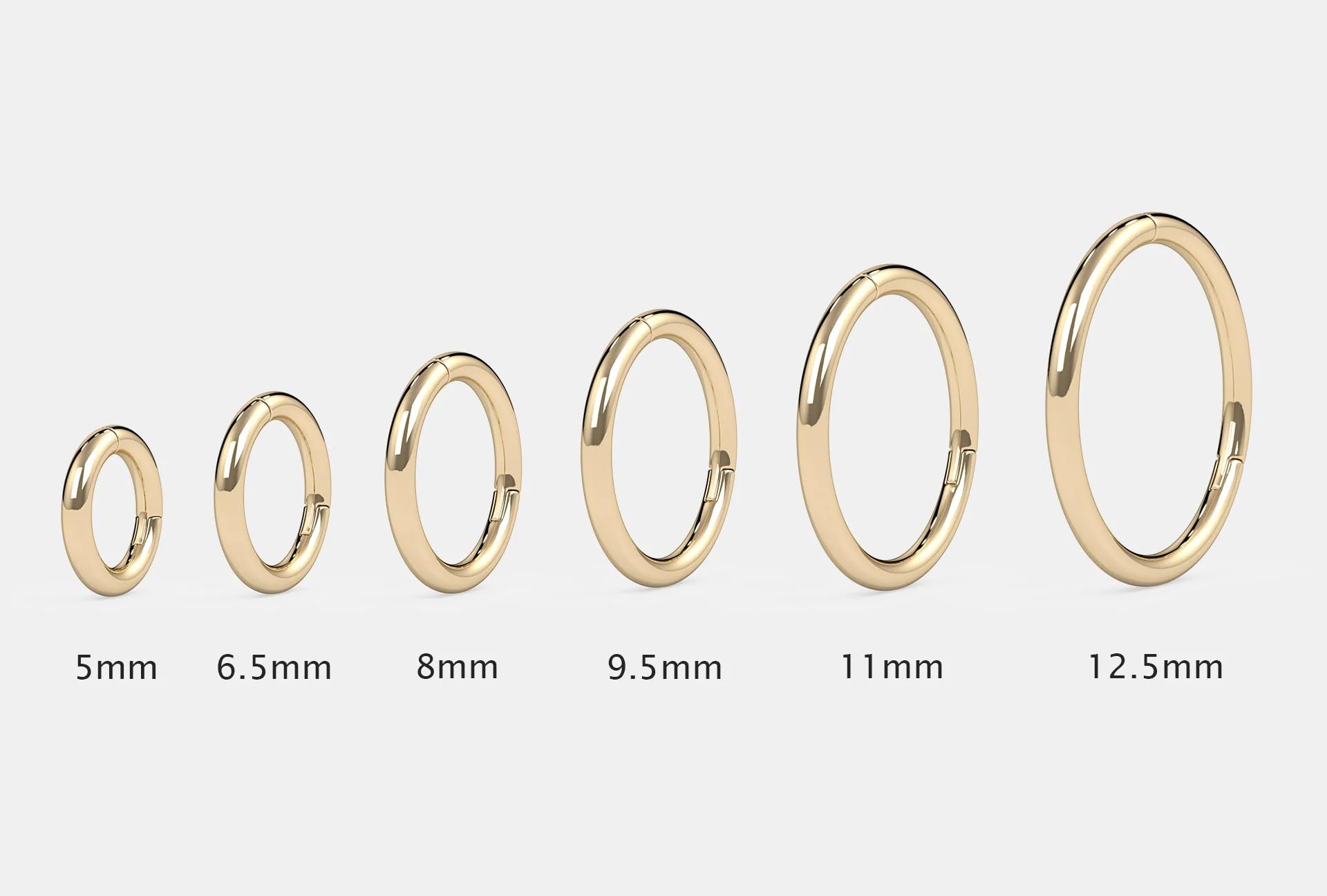 14K Rose Gold Nose Hoop & Cartilage Earring - 4 Sizes Petite Seamless Ring for Sensitive Ears - Dainty Nose & Ear Jewelry for Everyday Wear & Special Occasions