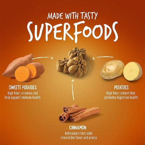 Fruitables Baked Sweet Potato & Pecan Dog Treats - Healthy Natural Dog Snacks for Training & Rewards - Perfect for Small, Medium & Large Breeds