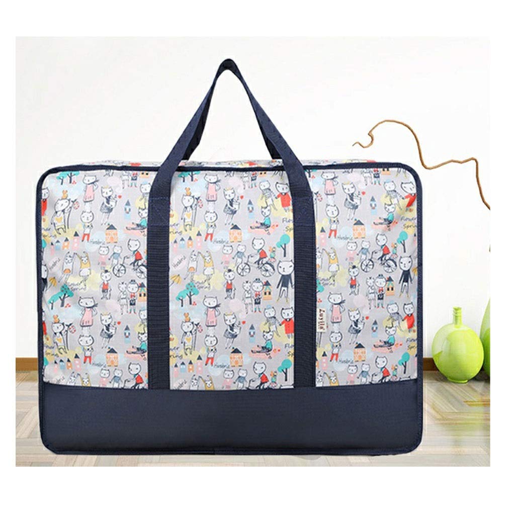 Waterproof Large-Capacity Zippered Clothes Storage Bag Organizer - Foldable Travel Packing Solution for Students, Moving & Luggage Organization | Perfect for Dorm Storage, Closet Organization & Suitcase Packing