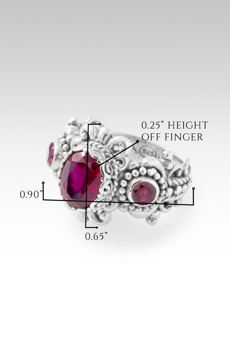 Choose Peace Ring™ in Mozambique Red Ruby - Elegant Handmade Sterling Silver Ring for Women, Perfect for Weddings, Anniversaries & Special Occasions