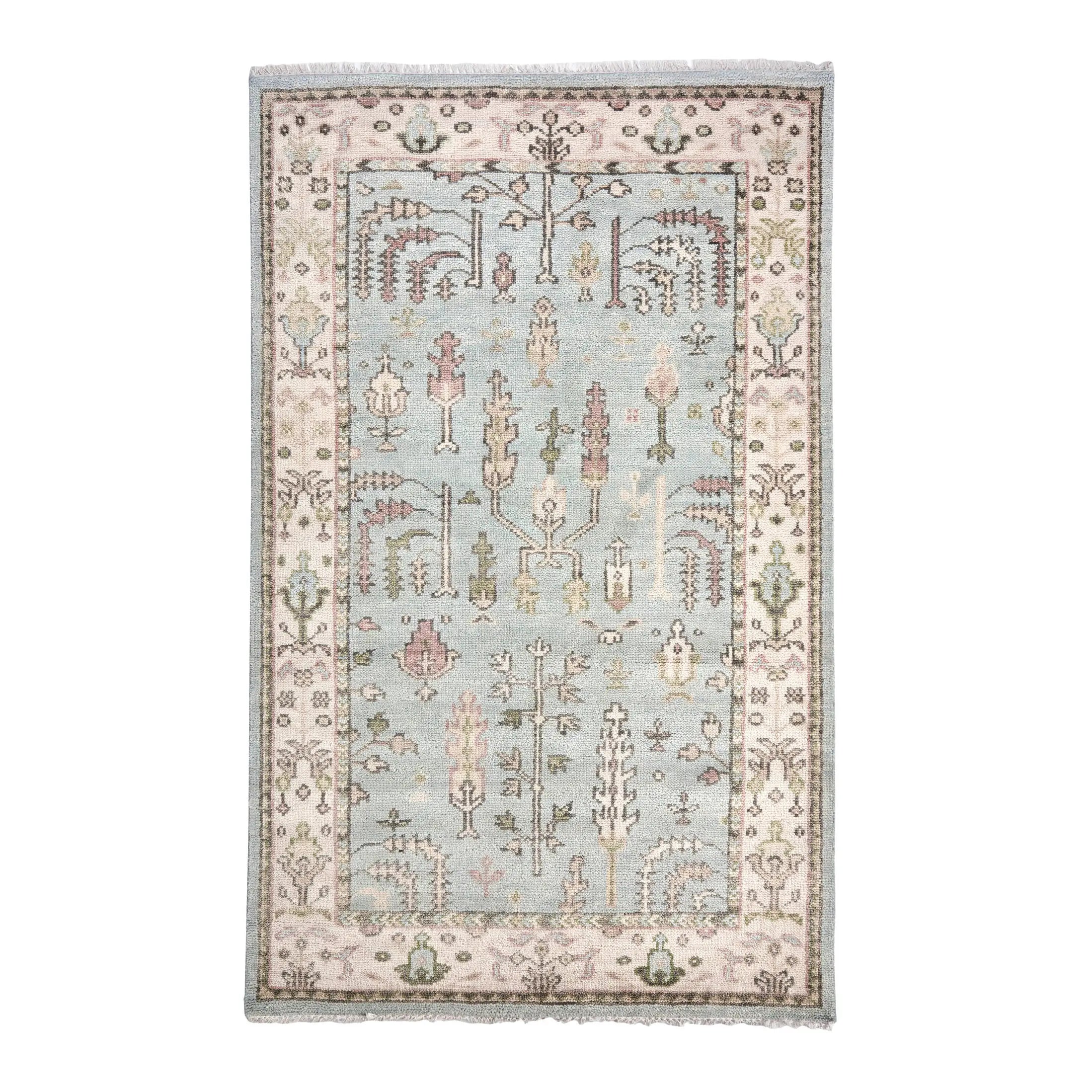 Dash & Albert Athens Sky Hand Knotted Wool Rug - Premium Handmade Area Rug for Living Room, Bedroom & Dining Room - Soft & Durable Home Decor