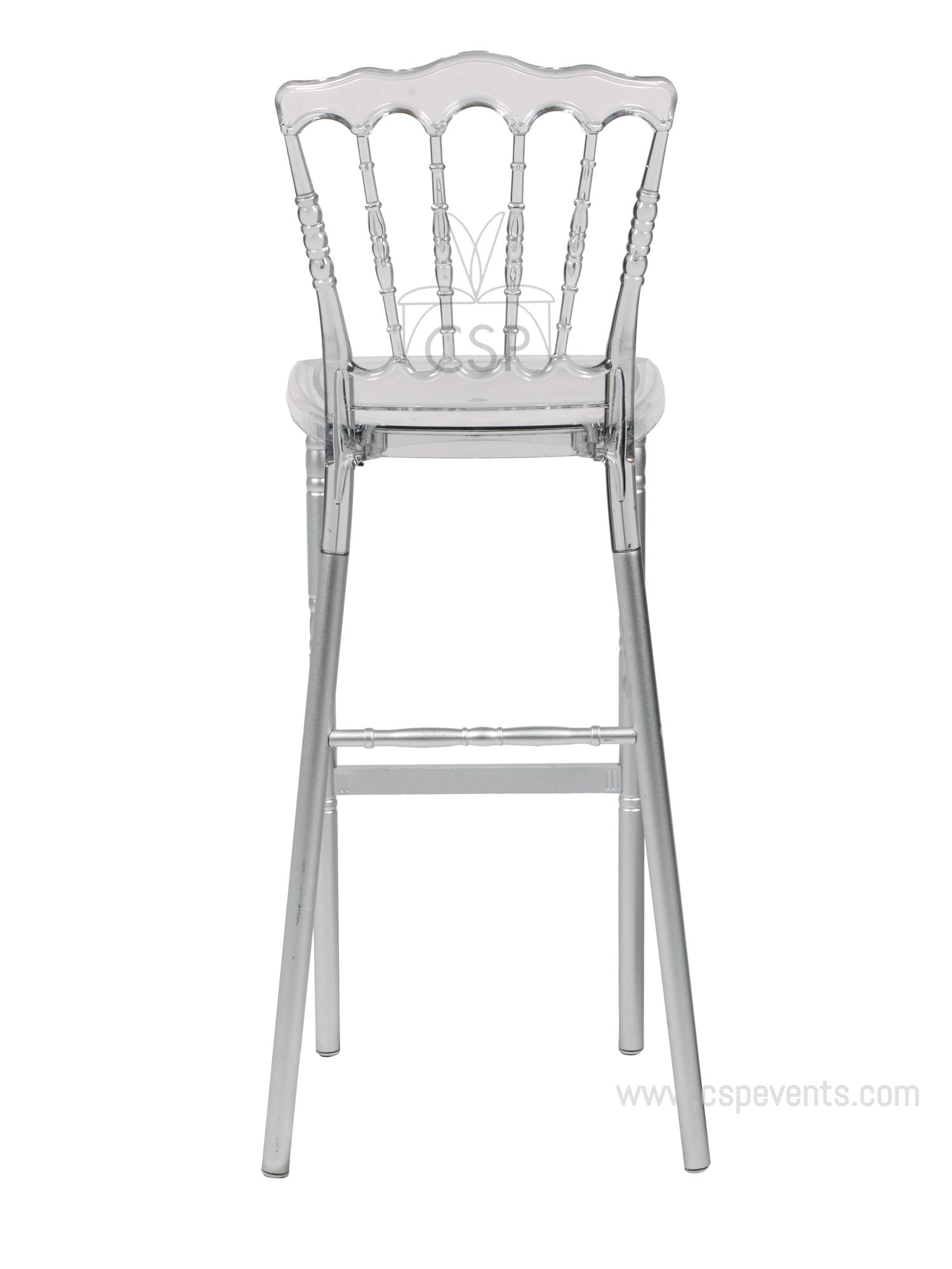 Napoleon Clear Barstool Chairs - Commercial Seating Products for Restaurants, Bars & Home Use - Durable & Stylish Bar Stools for Indoor & Outdoor Settings