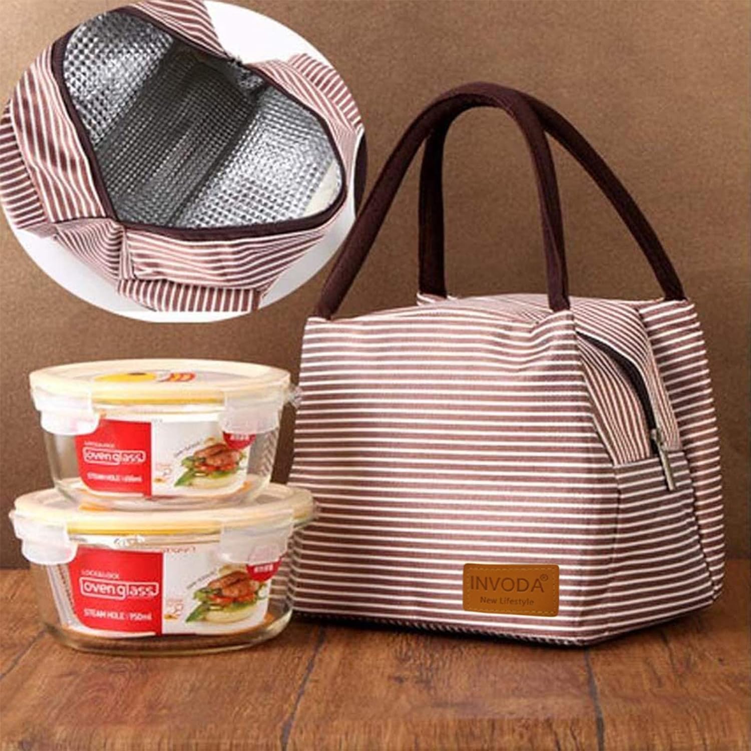 4-Pack Insulated Lunch Bags with Zip Closure - Reusable Foldable Cooler Tote for Office, Picnic & Travel - Thermal Food Container for Men & Women (Perfect for Meal Prep, School Lunch & Outdoor Activities)