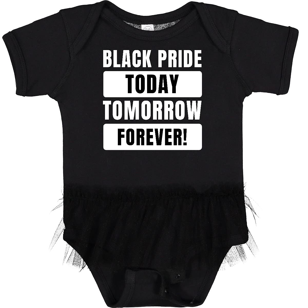 Inktastic Black History Month Black Pride Today Tomorrow Infant Tutu Bodysuit - Baby Girl Outfit for Celebrations & Family Photos