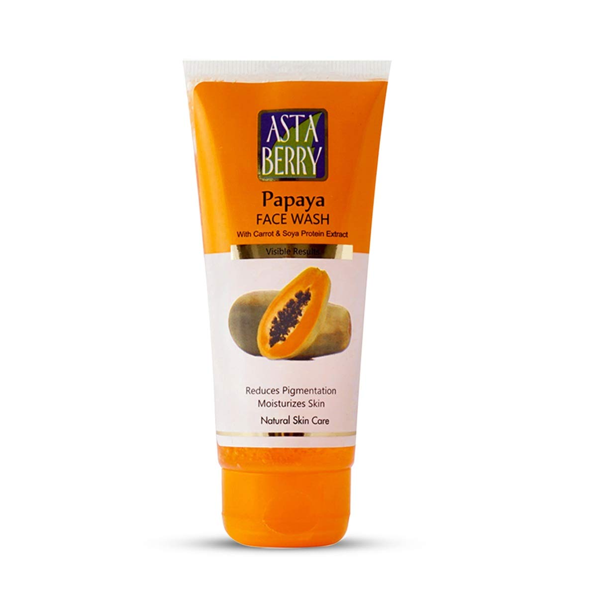 Astsbeery Papaya Face Wash (100ml) - Pack of 3 | Gentle Exfoliating Cleanser for Glowing Skin | Perfect for Daily Skincare Routine & Travel