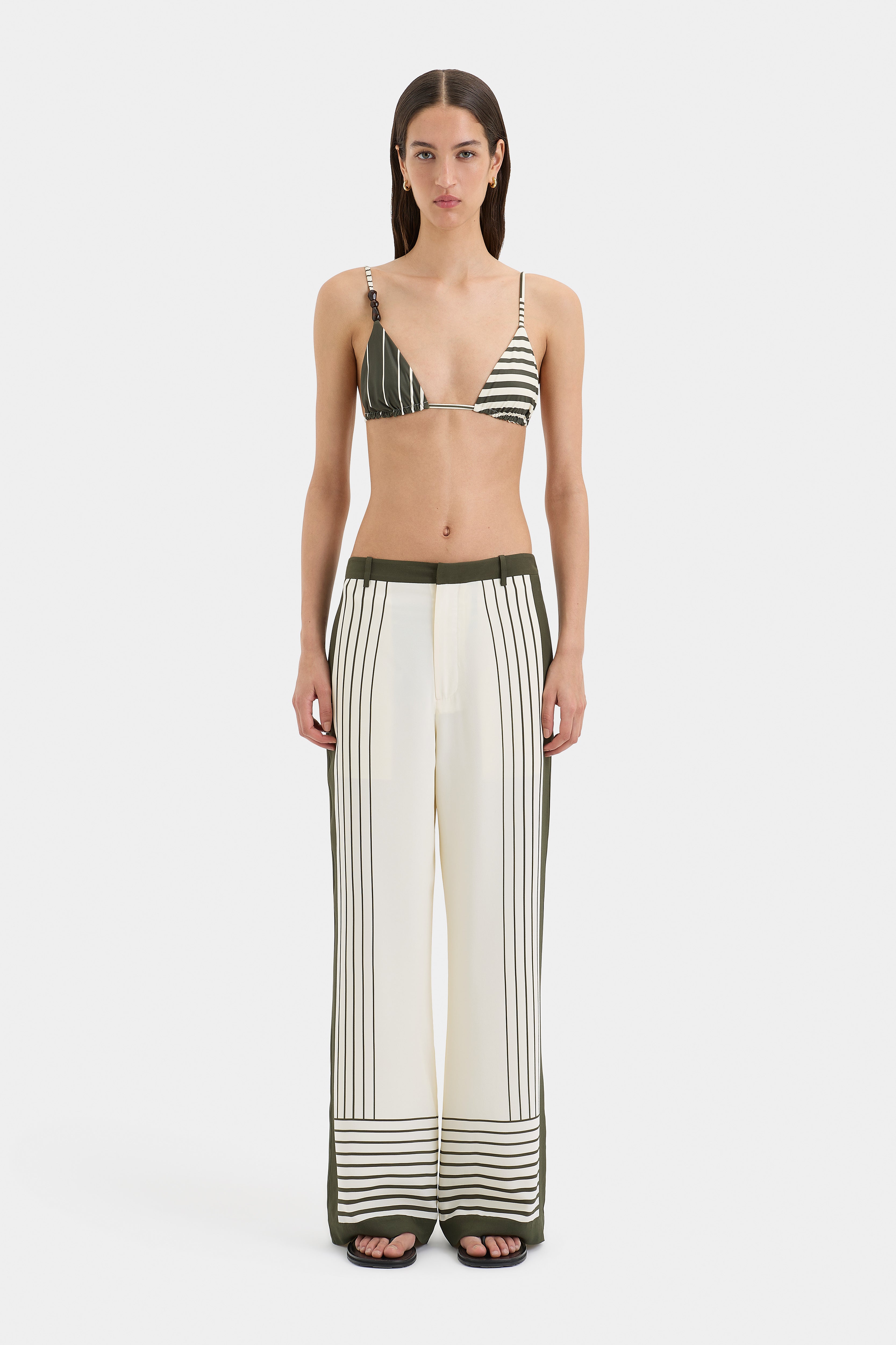 Leilana Tailored Women's Pants - Slim Fit High Waist Dress Pants for Office & Business Casual Wear