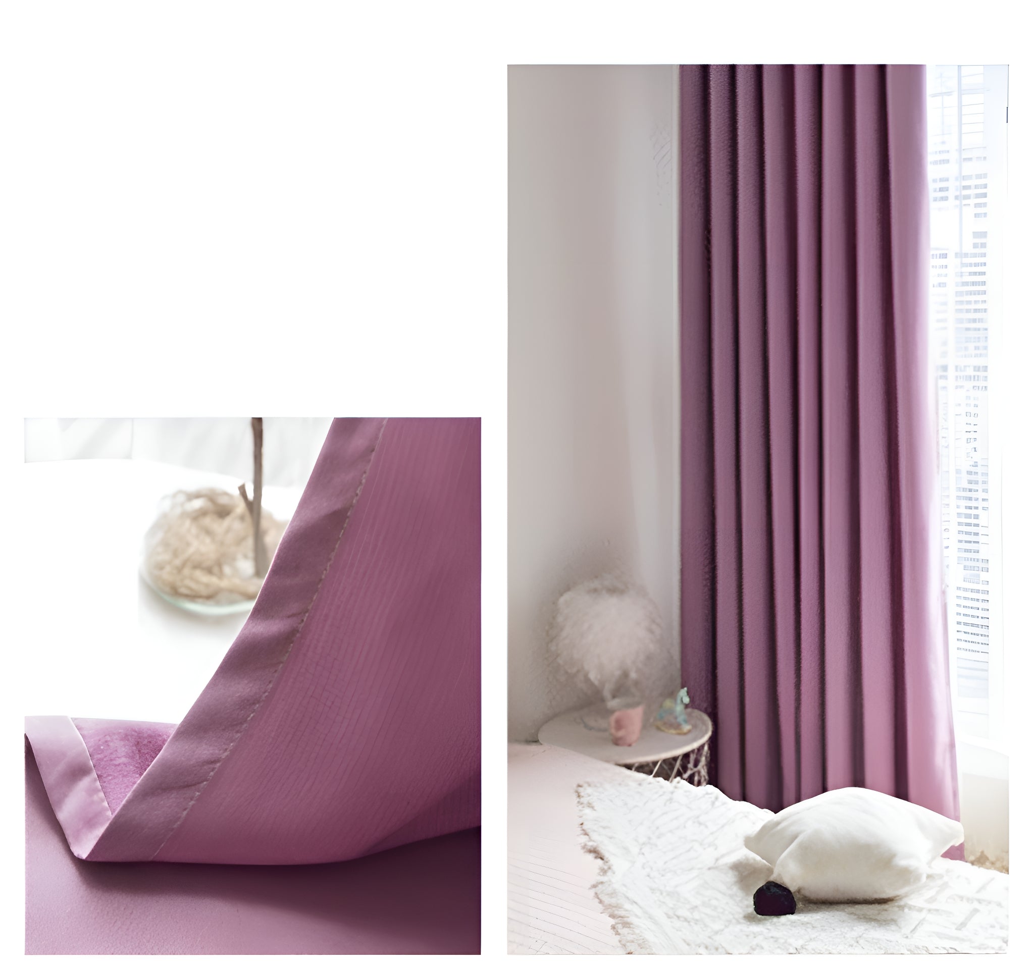 Shiloh Solid Soundproof & Thermal Blackout Custom Curtains for Bedroom & Living Room - Noise Reducing, Energy Efficient Window Treatment for Home & Office