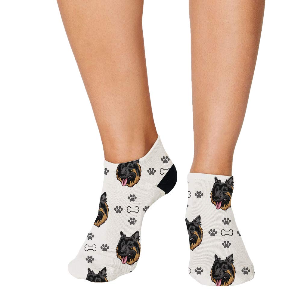 Old German Shepherd Dog No Show Socks - Breathable Polyester Ankle Socks for Women & Men - One Size Fits Most - Perfect for Casual Wear, Sneakers & Gifts