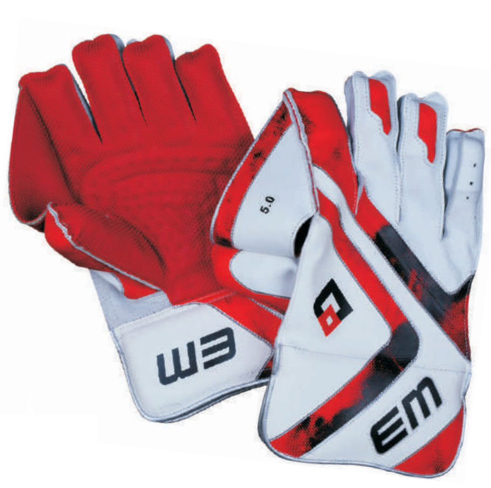 EM Quantum 5.0 Junior/Youth Cricket Wicket Keeping Gloves - Perfect for Young Cricket Players & Practice Sessions