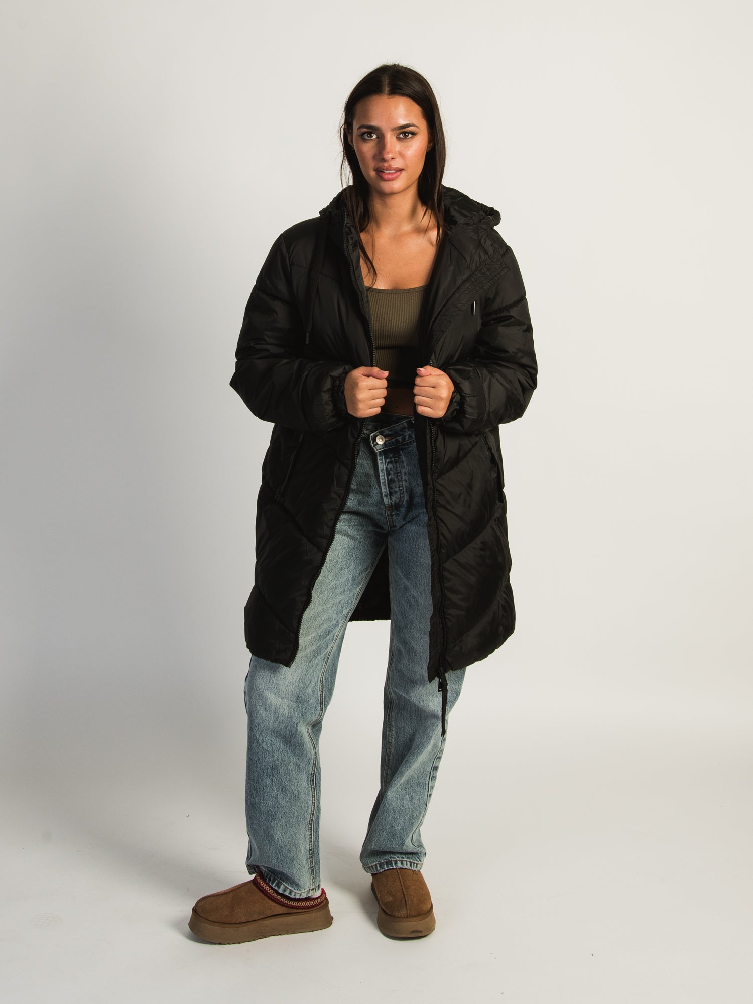 B.YOUNG Bomina Long Puffer Jacket - Women's Winter Coat, Waterproof Down Jacket for Cold Weather, Fashionable Outerwear for Snow, Travel & Daily Wear