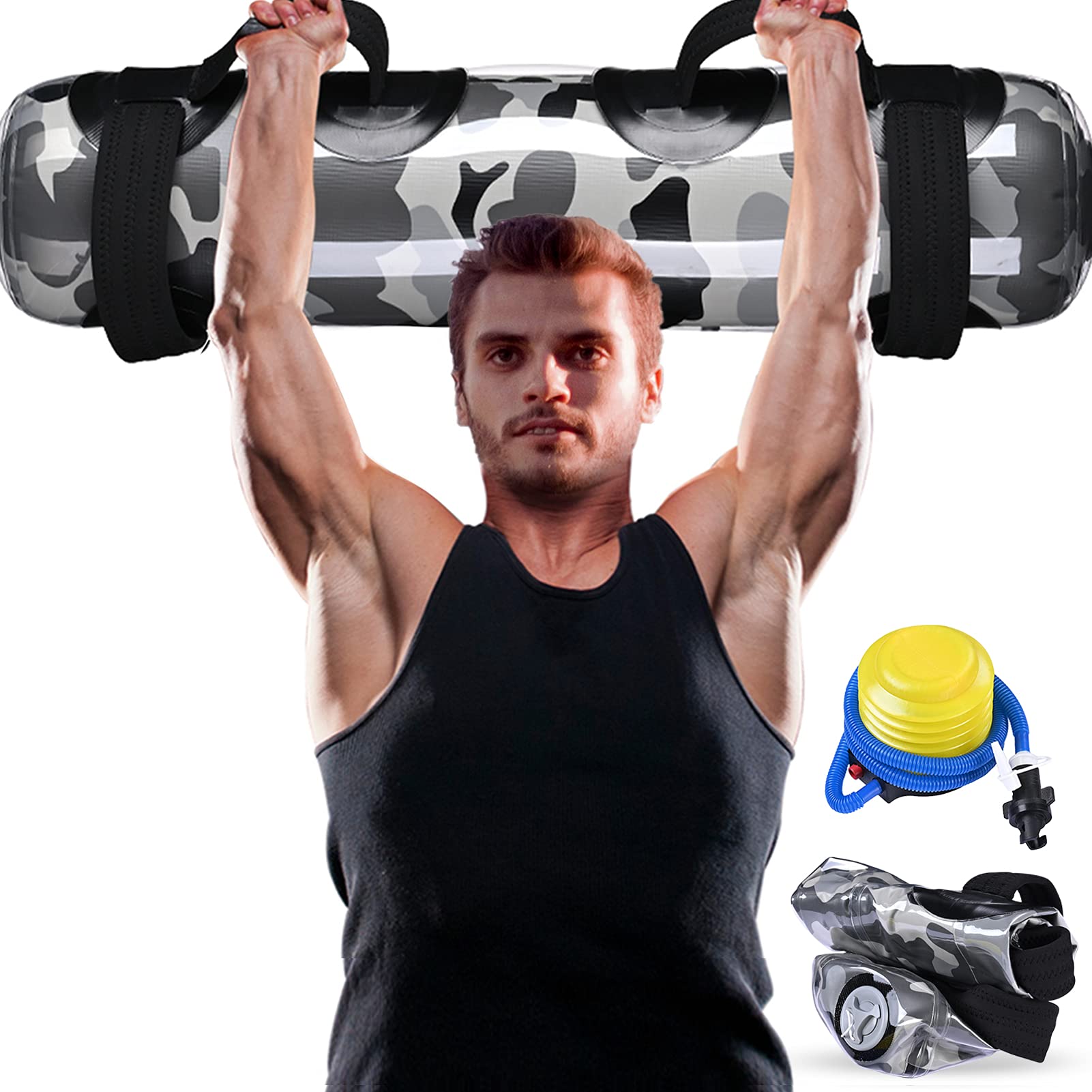Original Aqua Bag - Water-Filled Training Power Bag for Strength & Core Workouts - Portable Stability Fitness Equipment up to 32.6 lbs - Perfect for Home Gym, CrossFit, Martial Arts & Outdoor Exercise