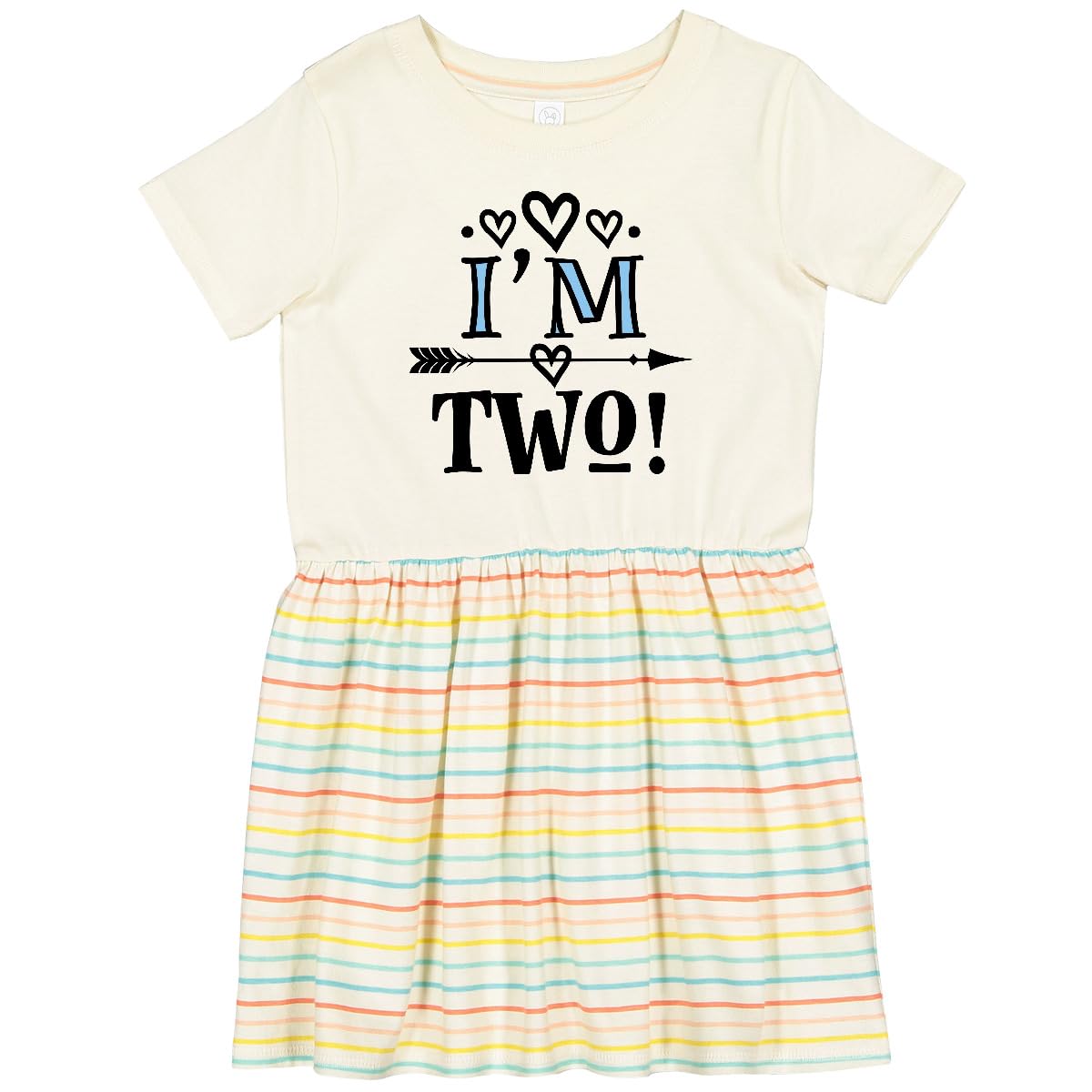 Inktastic 2nd Birthday Arrow Toddler Dress for Girls - Cute 2 Year Old Outfit for Birthday Party, Photo Shoot & Special Occasions