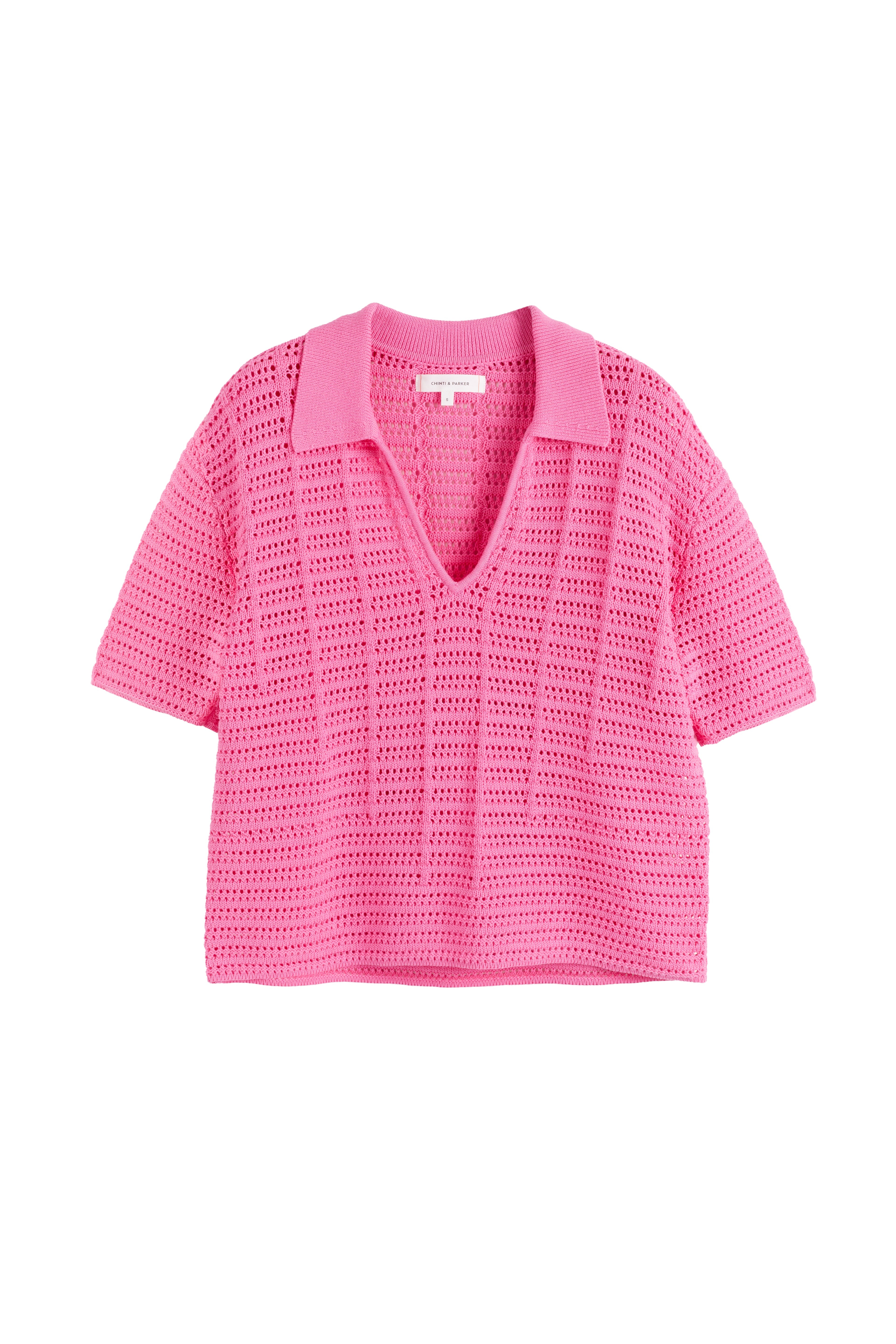 Stylish Pink Cotton Crochet Shirt for Women - Summer Boho Chic Top - Perfect for Beach Vacations & Casual Outings