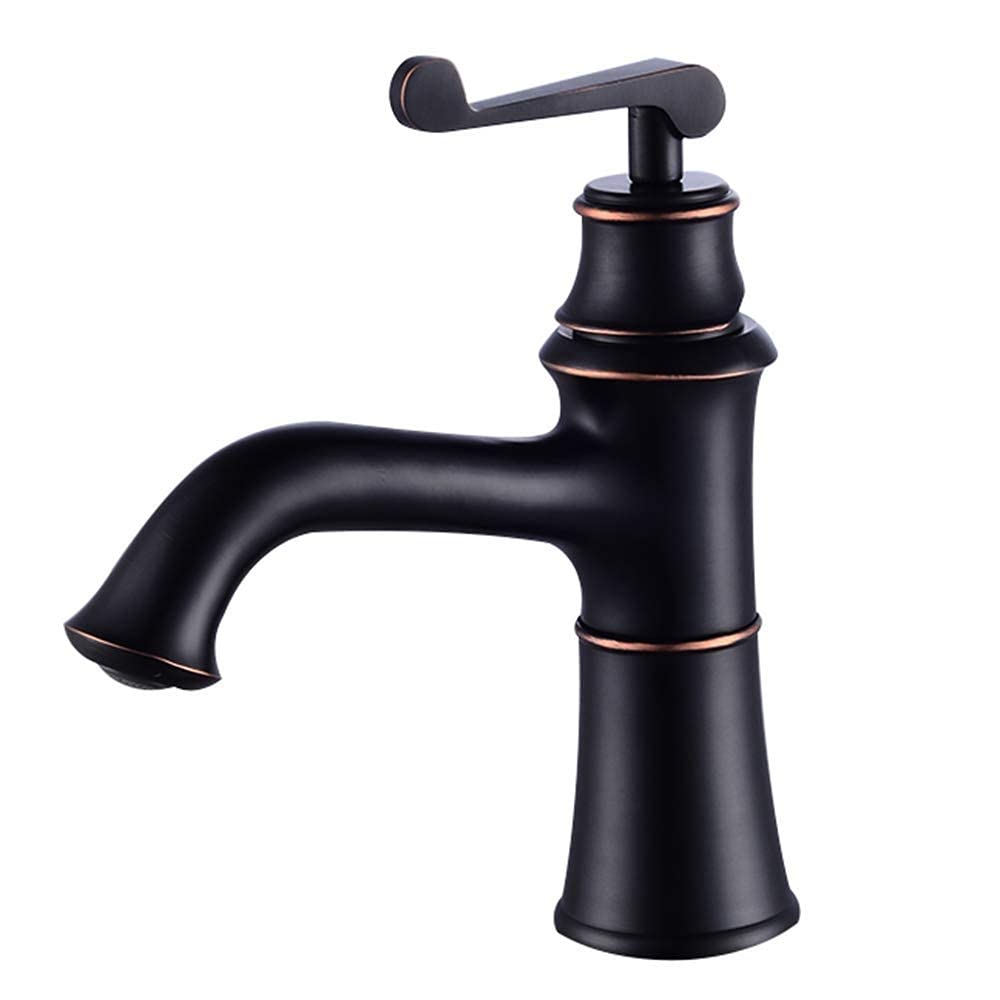 Vintage Brass Mixer Tap - American Retro Kitchen & Bathroom Sink Faucet with Hot & Cold Water - Perfect for Country House, Farmhouse, or Antique Style Decor - Durable & Stylish Brass Finish for Classic Home Design