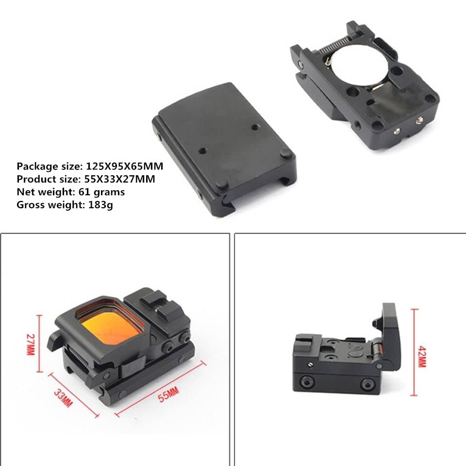 HWZ Adjustable Mini Red Dot Reflex Sight - Compact RMR Scope for 20mm Mounts & Slides | Perfect for Pistols, Rifles & Tactical Shooting