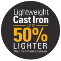 IKO Lightweight Kosher Cast Iron Skillet 10 Inch - Heavy Duty Stainless Steel Handle, Pre-Seasoned Non-Stick Surface, Oven & Stovetop Safe - Perfect for Searing, Frying & Baking | Ideal for Home Kitchen, Camping & Outdoor Cooking