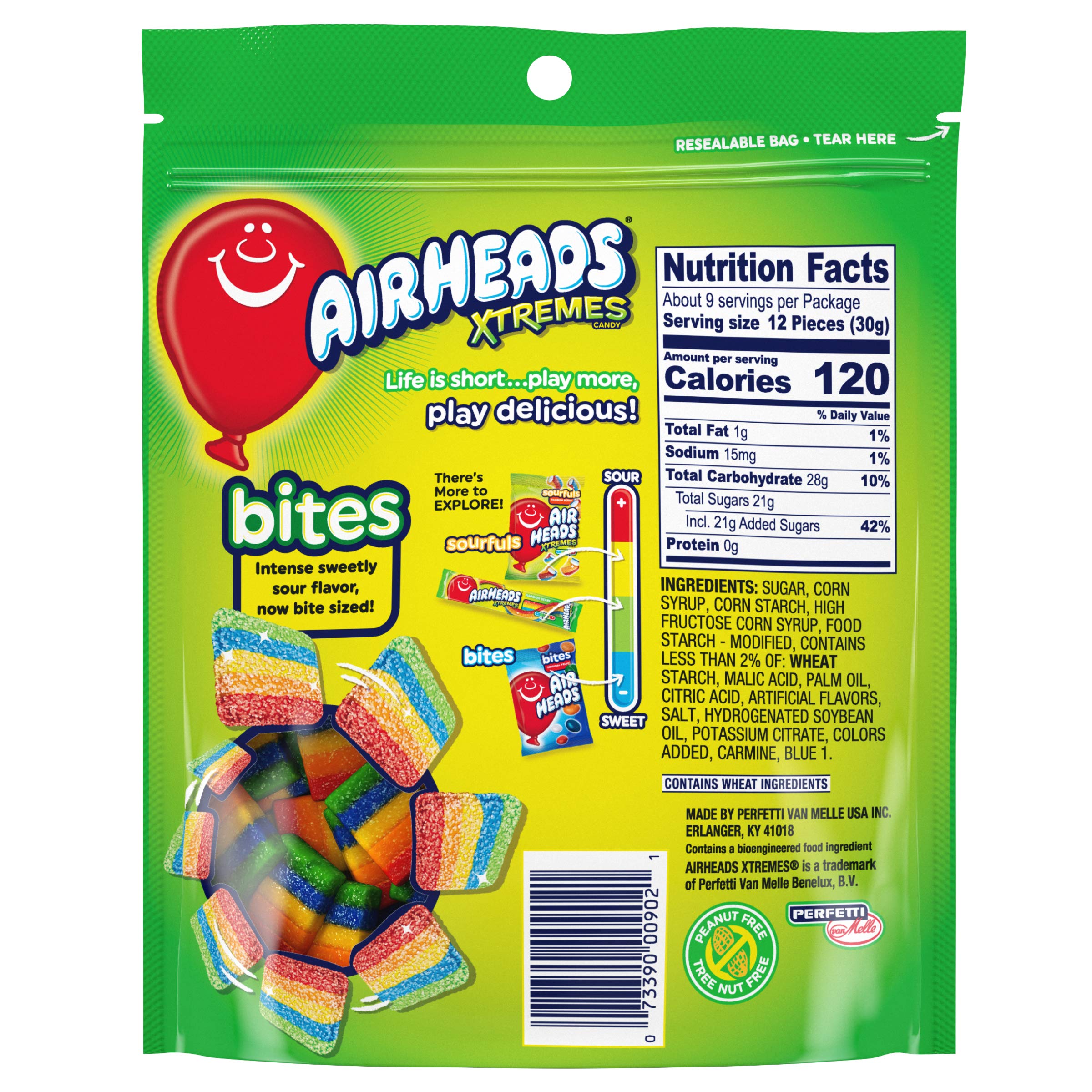 Airheads Xtremes Bites Sweet & Sour Candy - Rainbow Berry Flavor, Non-Melting, 9oz Bulk Pack (12 Bags) | Perfect for Parties, Movie Nights & Office Snacks