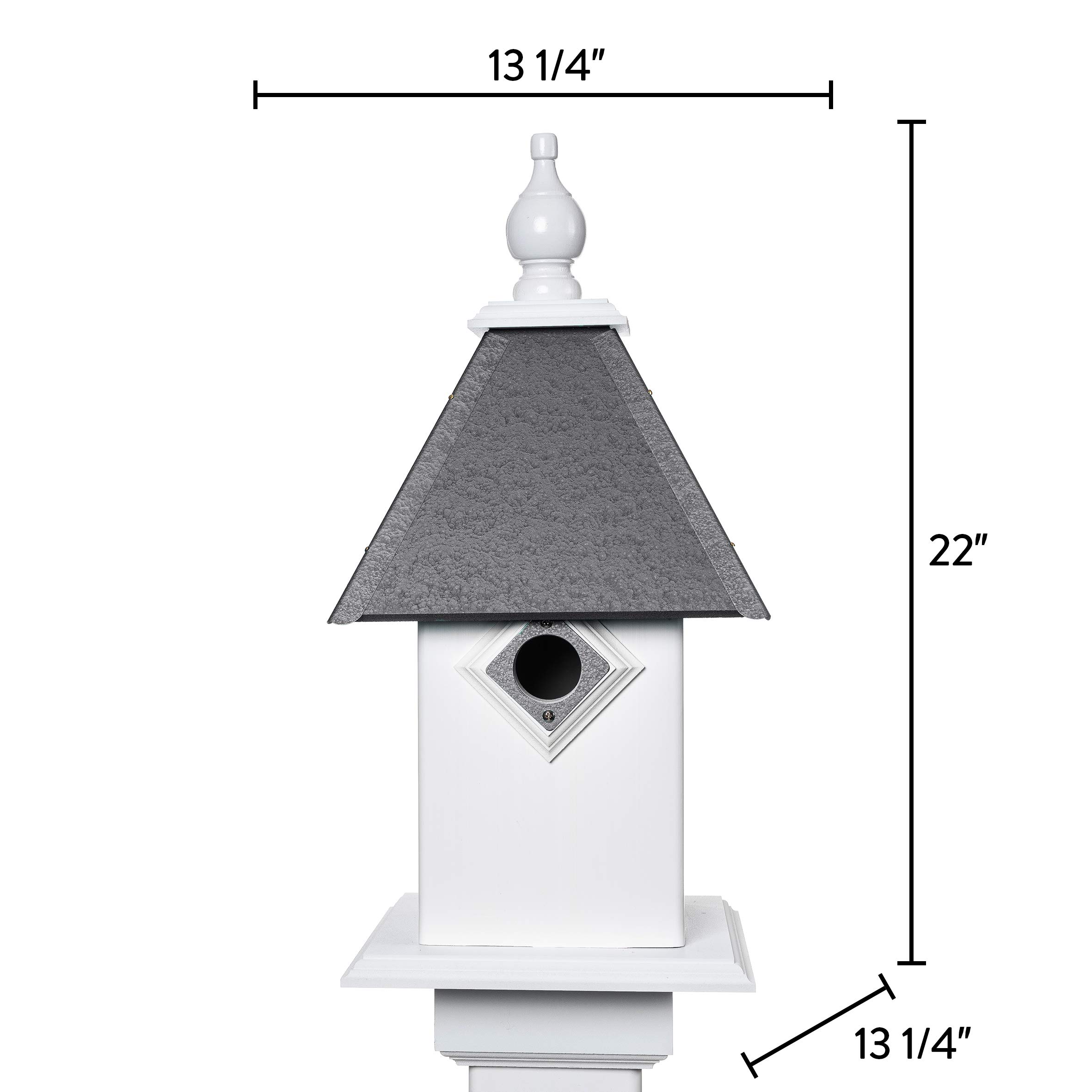 Handcrafted Classic Bluebird House - Cobalt Blue Wooden Bird Feeder for Garden & Backyard - Attracts Bluebirds & Songbirds - Perfect for Bird Watching & Nature Lovers
