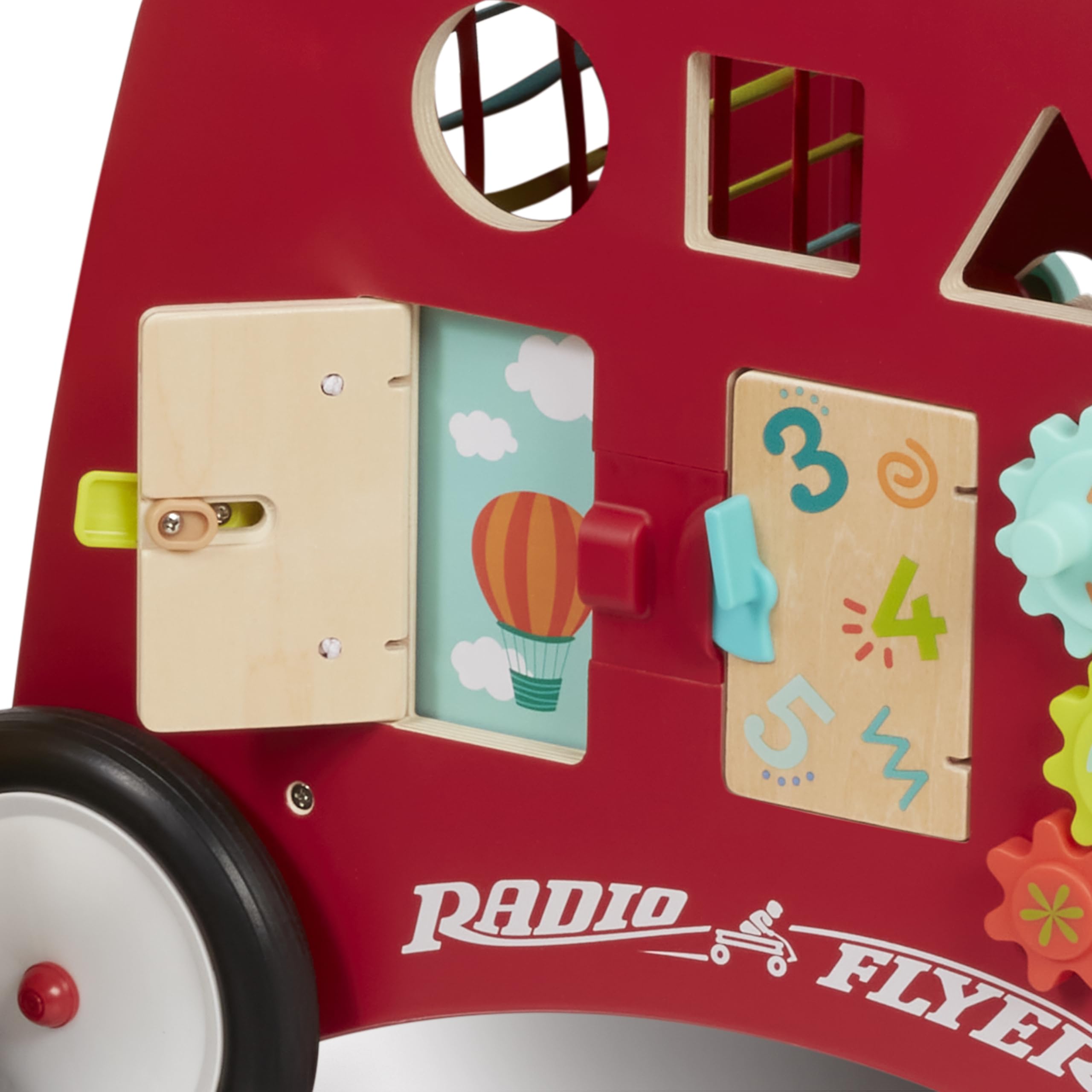 Radio Flyer Deluxe Push & Play Activity Cube Walker - Learning Toy for Toddlers Ages 1-3 Years (Red) - Perfect for Early Walking Development & Indoor Playtime