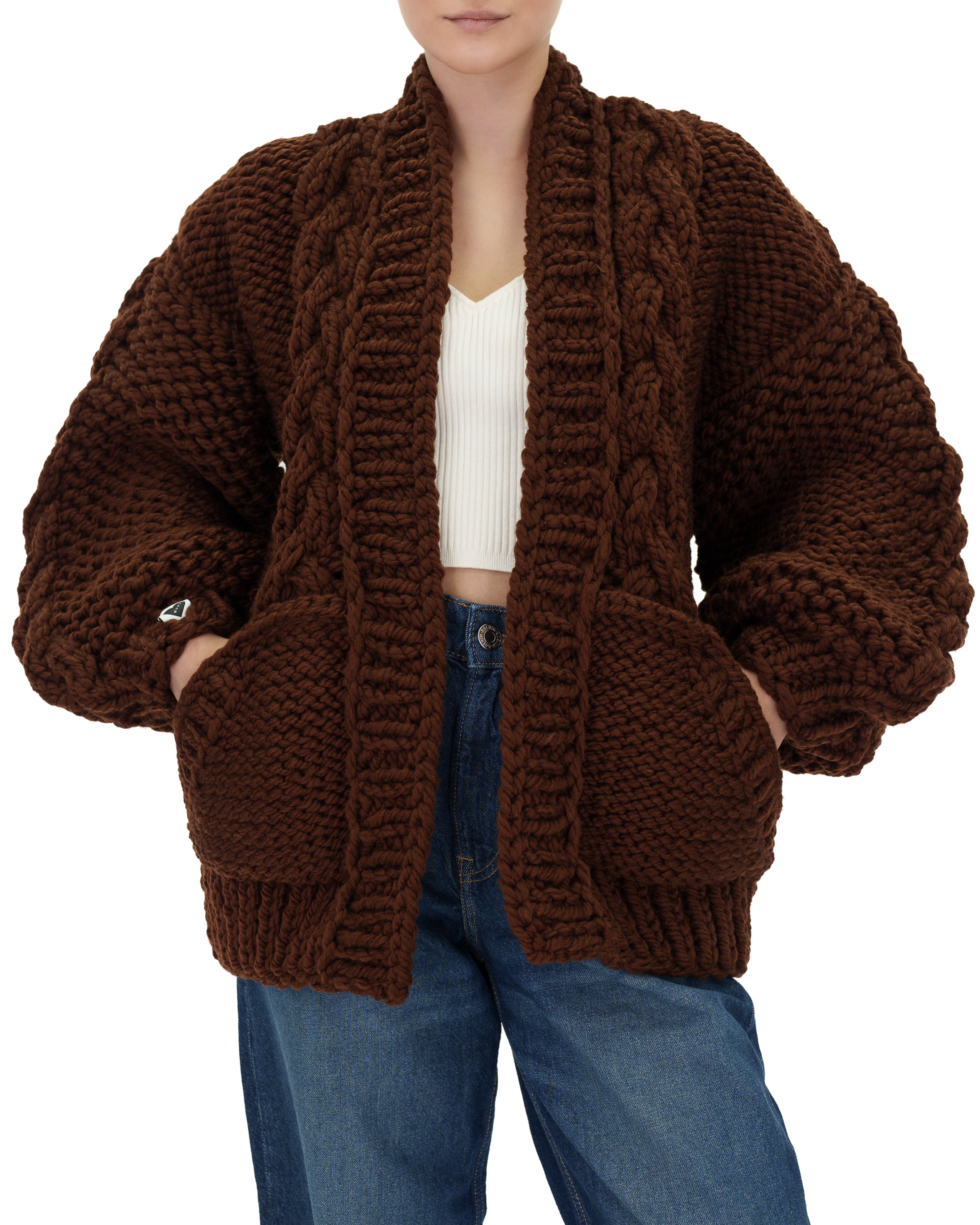 Stylish Braided Pocket Cardigan for Women - Soft Knit Open Front Sweater | Perfect for Fall, Winter & Layering Outfits