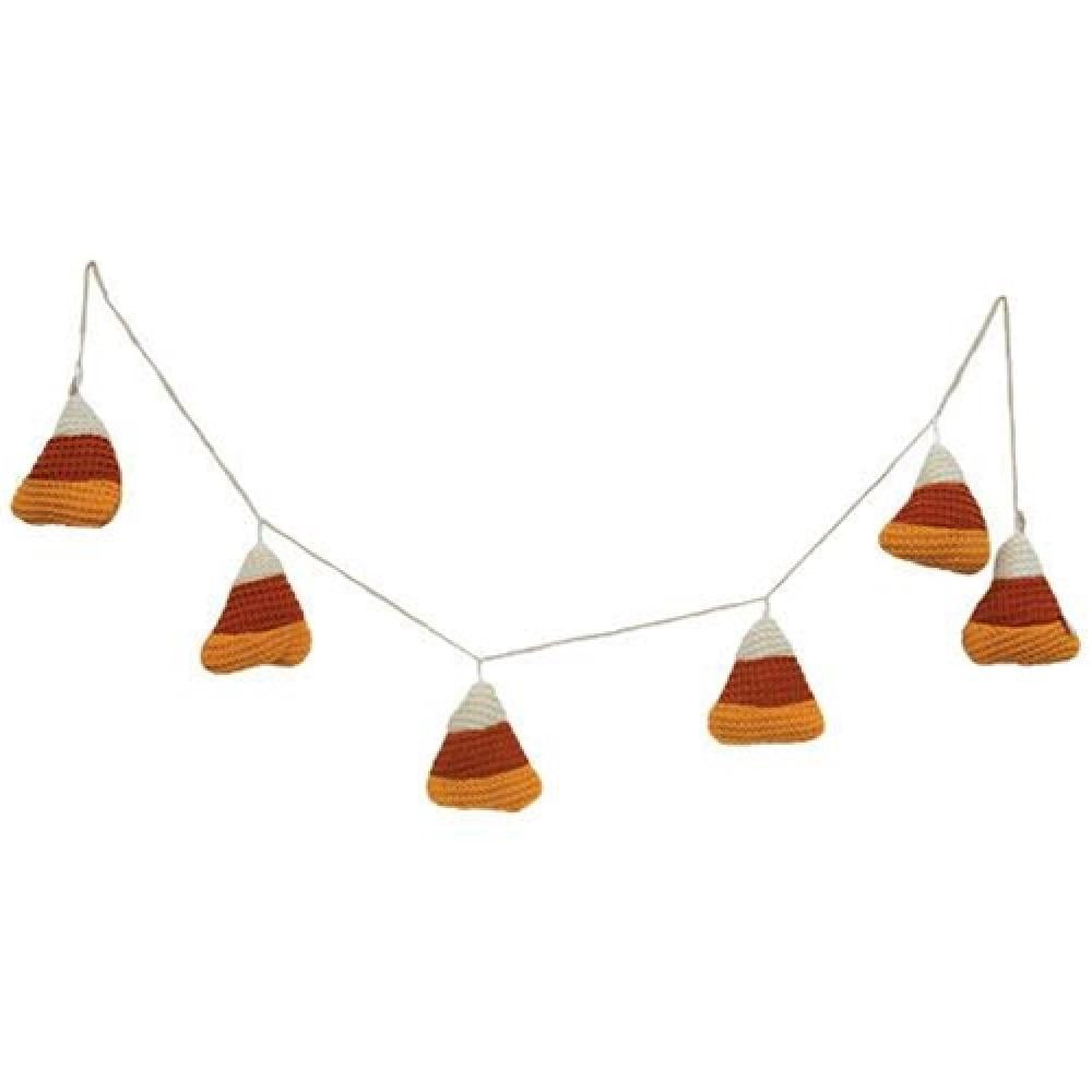 Soft Plush Candy Corn Garland - Halloween Party Decorations for Home, Classroom, and Office