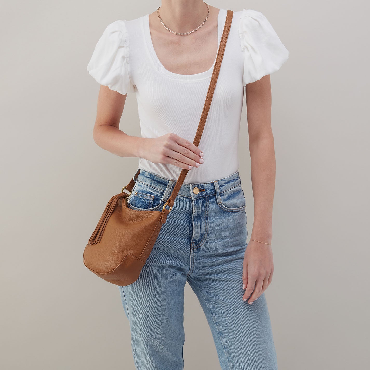 Lexi Crossbody Bag in Pebbled Leather - Warm Honey Color | Stylish & Durable Women's Purse for Everyday Use, Travel & Shopping