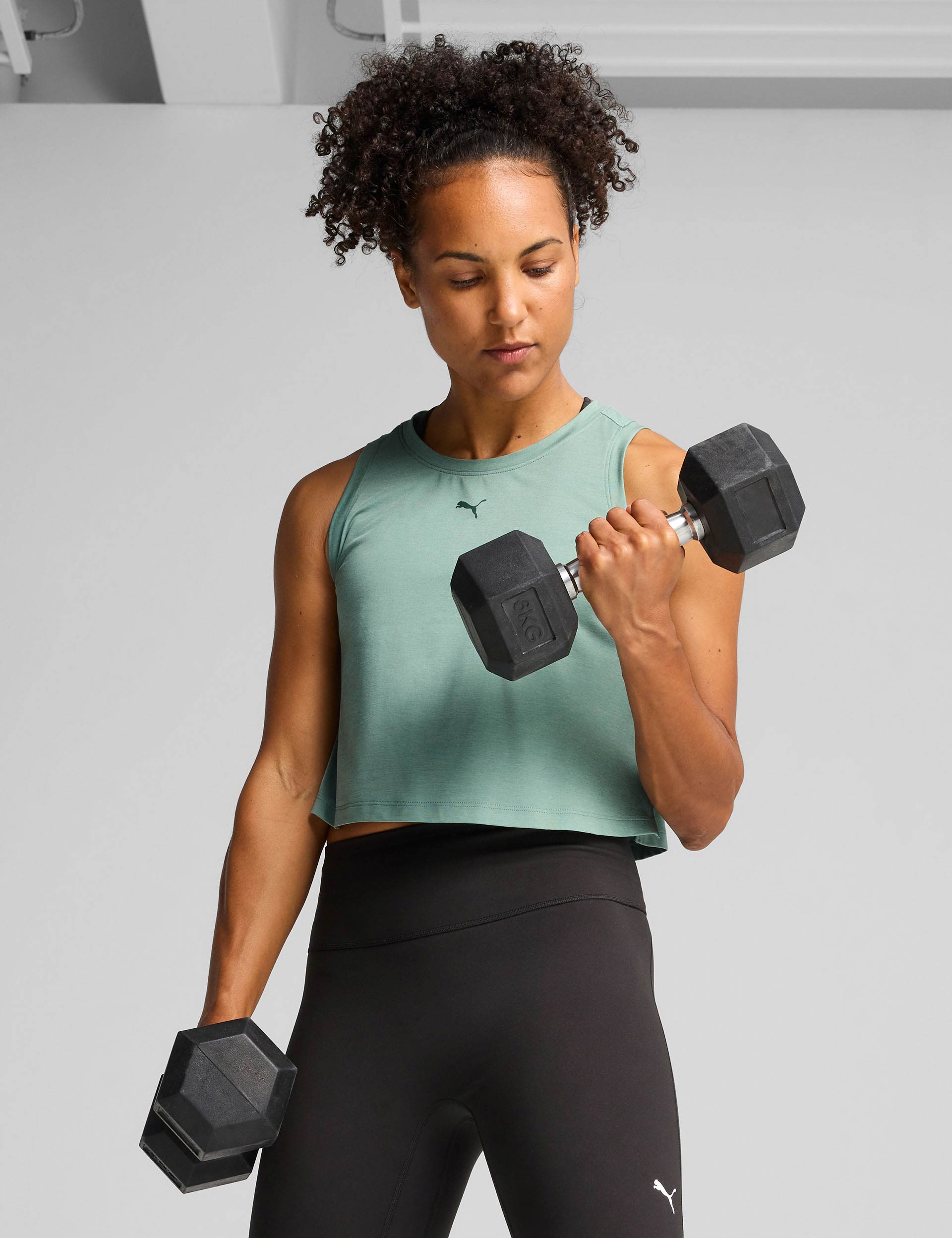 Cloudspun Sleeveless Tank Top - Soft Green Moon Heather Color - Perfect for Yoga, Gym & Summer Outfits