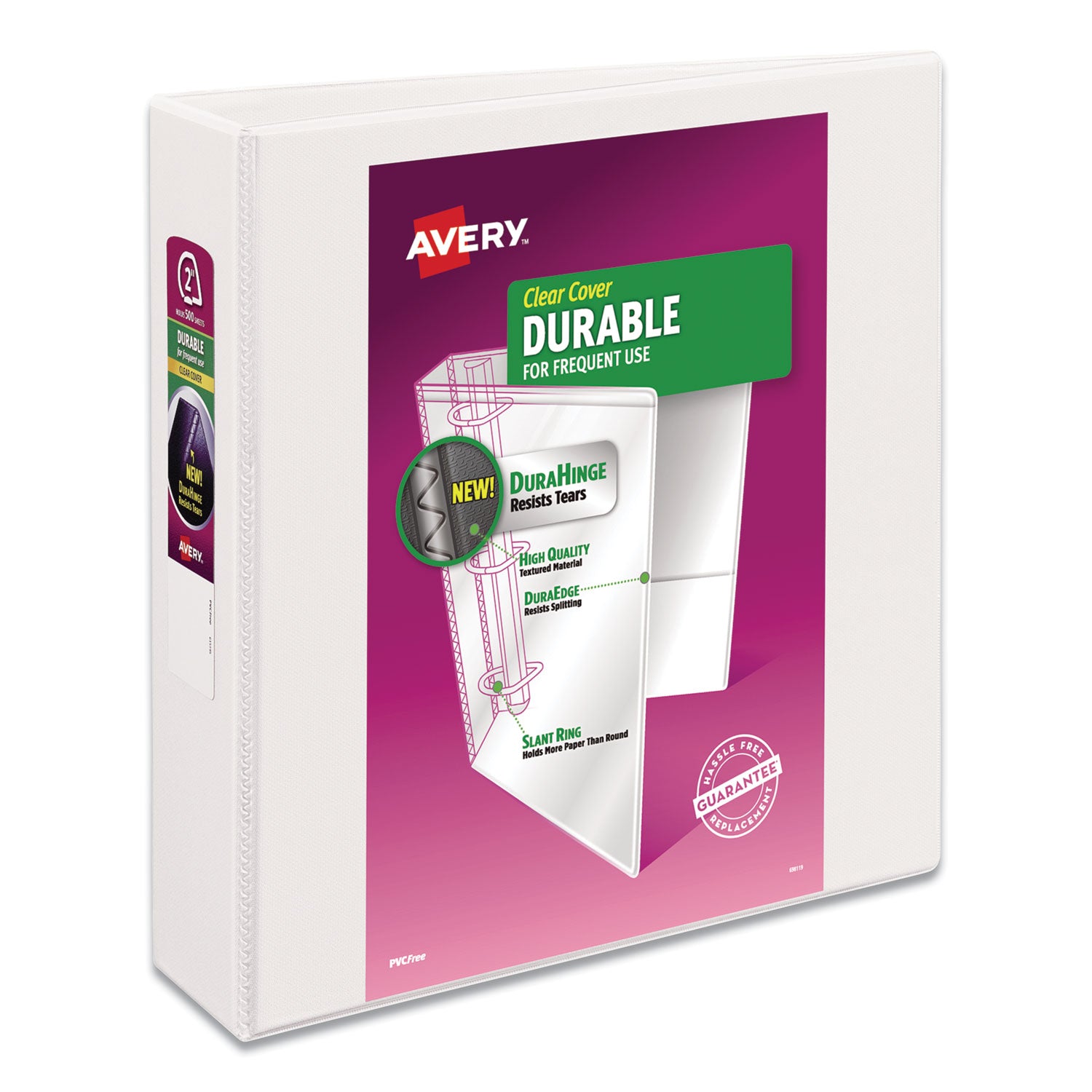 Avery® Durable 3-Ring Binder with DuraHinge™ Technology, 2