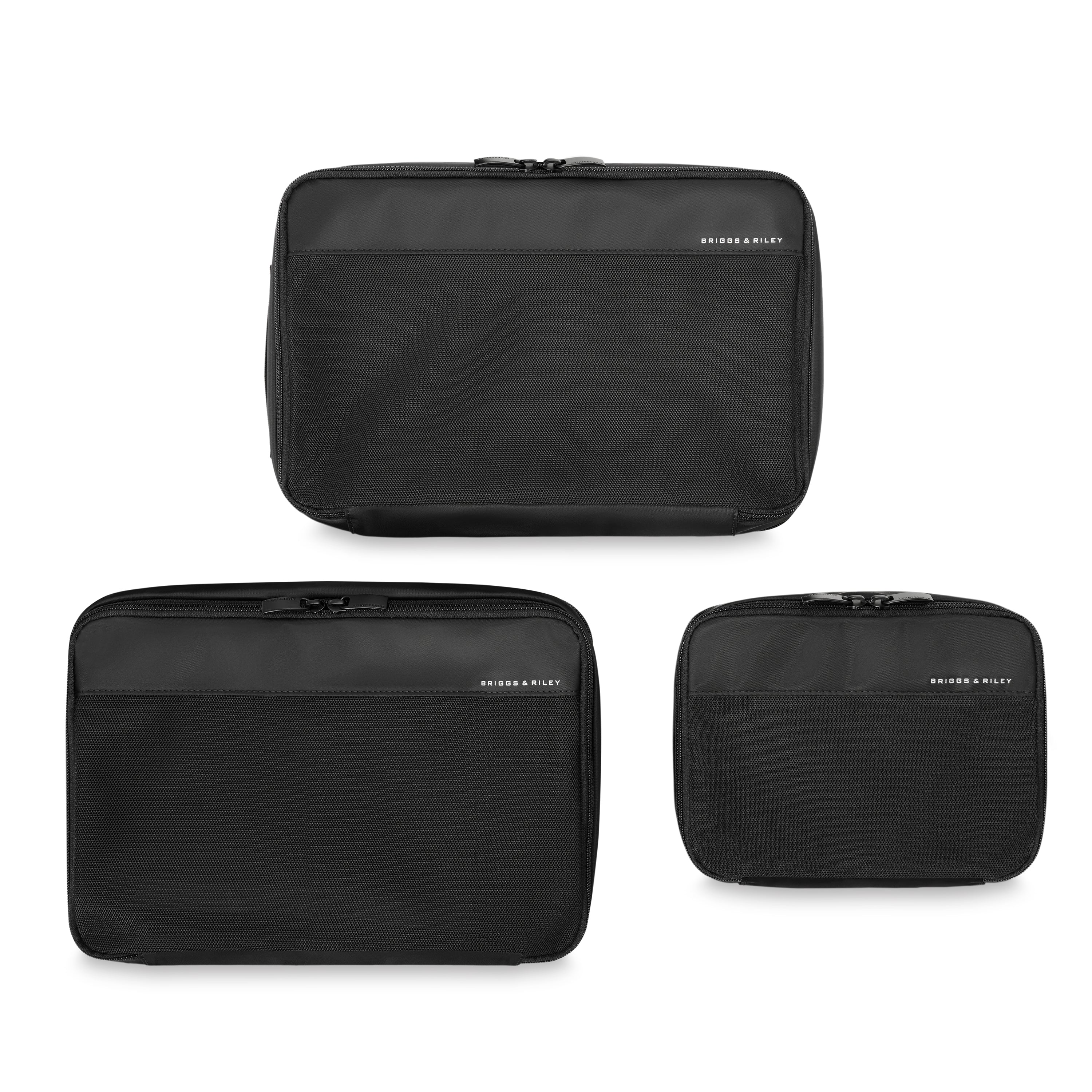 Briggs & Riley Premium Travel Packing Cubes Set - 4-Piece Carry On Organizer for Luggage & Suitcases | Perfect for Business Trips, Vacations & Weekend Getaways