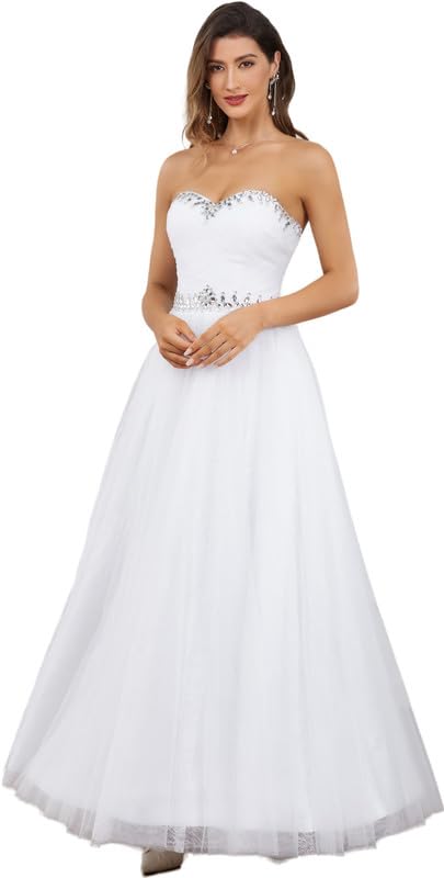 Elegant Lace Wedding Dresses for Women - Tulle Bridal Gowns for Bride | Perfect for Church Ceremony, Beach Wedding & Romantic Photoshoots