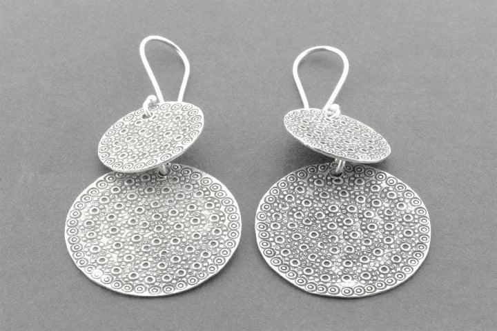 2-Pack Sterling Silver Disc Bubble Drop Earrings for Women - Elegant Dangle Earrings for Party, Wedding & Everyday Wear