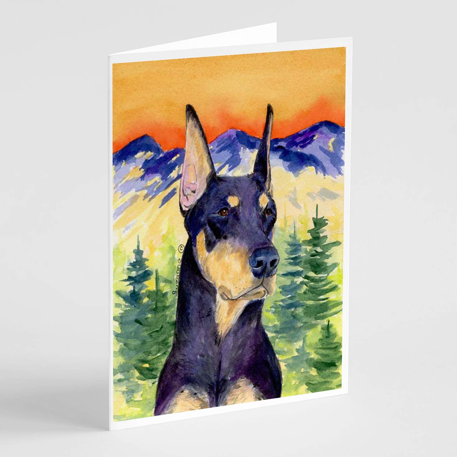 Doberman Greeting Cards and Envelopes Set - Pack of 8 Blank A7 Size (5x7) Note Cards for Dog Lovers | Perfect for Birthdays, Thank You Notes & Pet Appreciation Gifts
