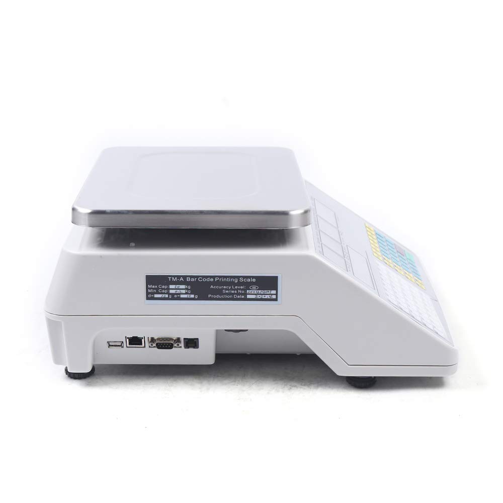66LB 30KG Digital Price Computing Scale with Printer - Portable Commercial Food Scale for Meat, Kitchen, Deli, Supermarket & Retail Stores - Accurate Weighing Solution for Groceries, Butcher Shops & Farmers Markets (US Stock)