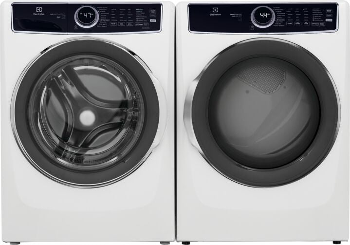 Electrolux ELFW7537AW 5.2 cu ft Front Load Washer & ELFE753CAW 8.0 cu ft Electric Dryer Set - Energy Efficient Laundry Appliances for Home, Apartment, or Laundry Room