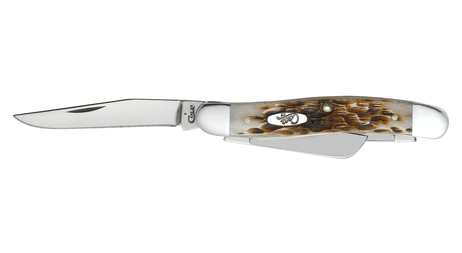 Amber Bone Peach Seed Jig Medium Stockman Pocket Knife (00042) - Perfect for Camping, Hiking & Everyday Carry (EDC)