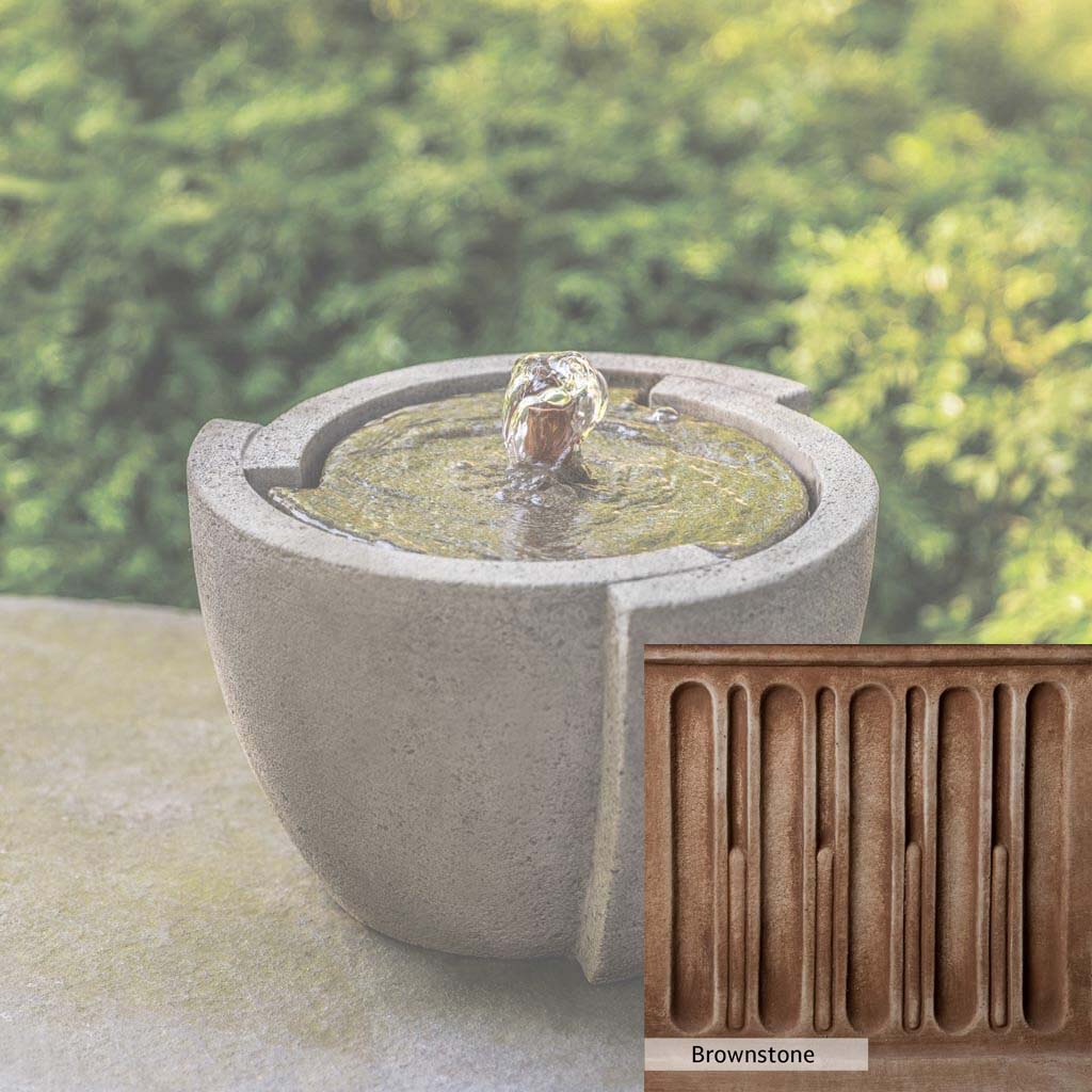 Campania International M Series Modern Outdoor Water Fountain - Elegant Garden Decor for Patio, Yard, and Landscape Design
