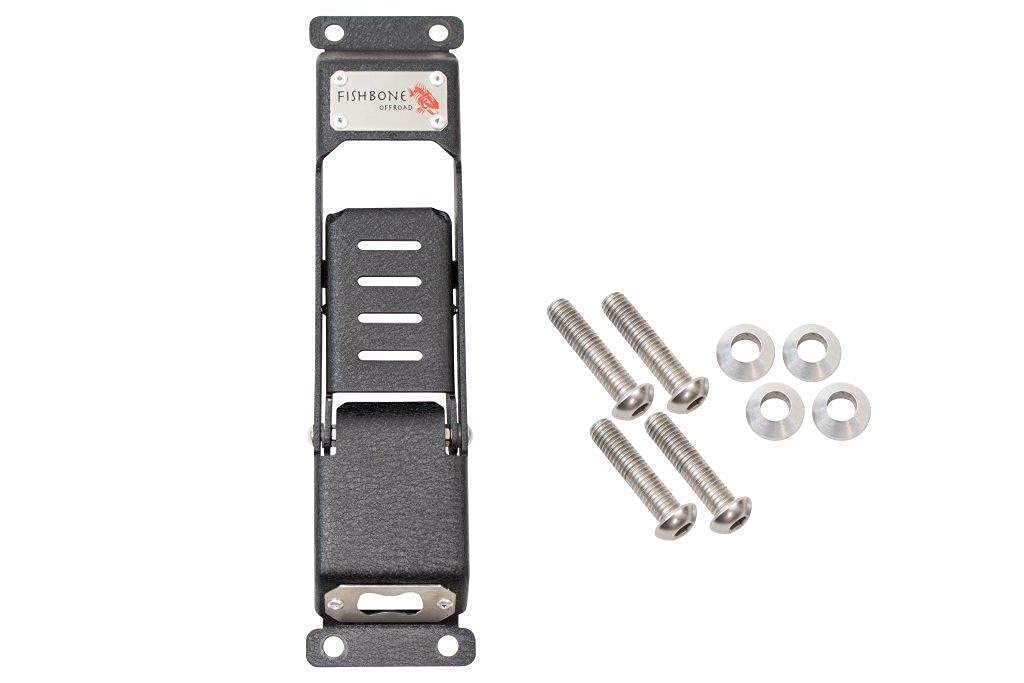 FISHBONE Jeep Wrangler Side Steps - Heavy Duty Black Steel Running Boards with Stainless Steel Hardware (Driver & Passenger Side) - Off-Road Accessories for Enhanced Vehicle Entry & Protection
