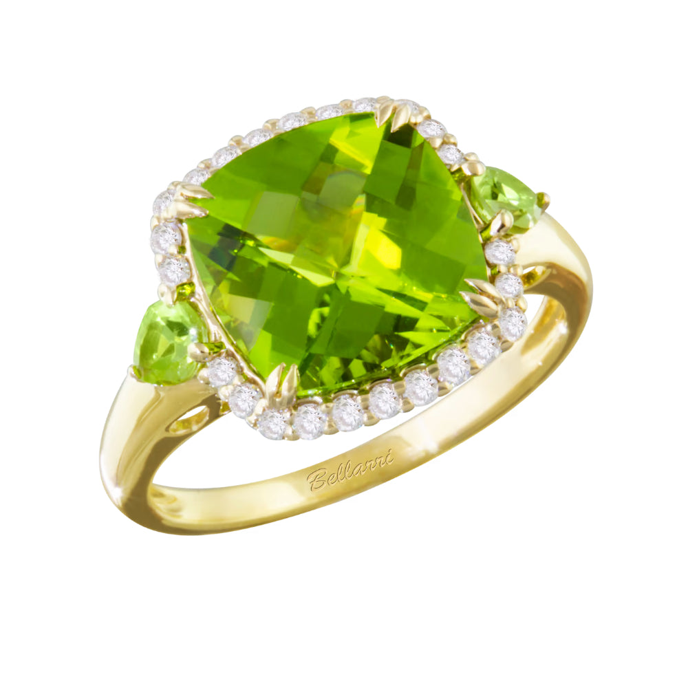 Bellarri Forever Young 14k Gold Peridot Ring - Elegant Green Gemstone Jewelry for Women, Perfect for Engagement, Anniversary & Everyday Wear