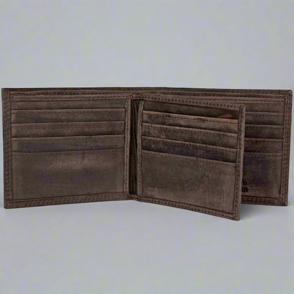 Viceroy Men's Genuine Leather Bike Embossed Wallet - Slim RFID Blocking Bifold Wallet for Cycling, Travel & Everyday Use