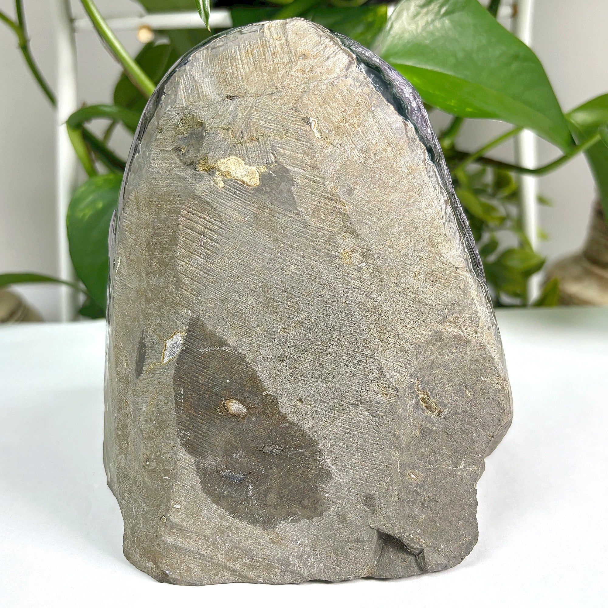 Natural Deep Purple Amethyst Geode Crystal Cluster - Healing Stone for Home Decor, Meditation & Feng Shui (10-12cm) | Perfect for Living Room Display, Office Desk Decor & Spiritual Healing