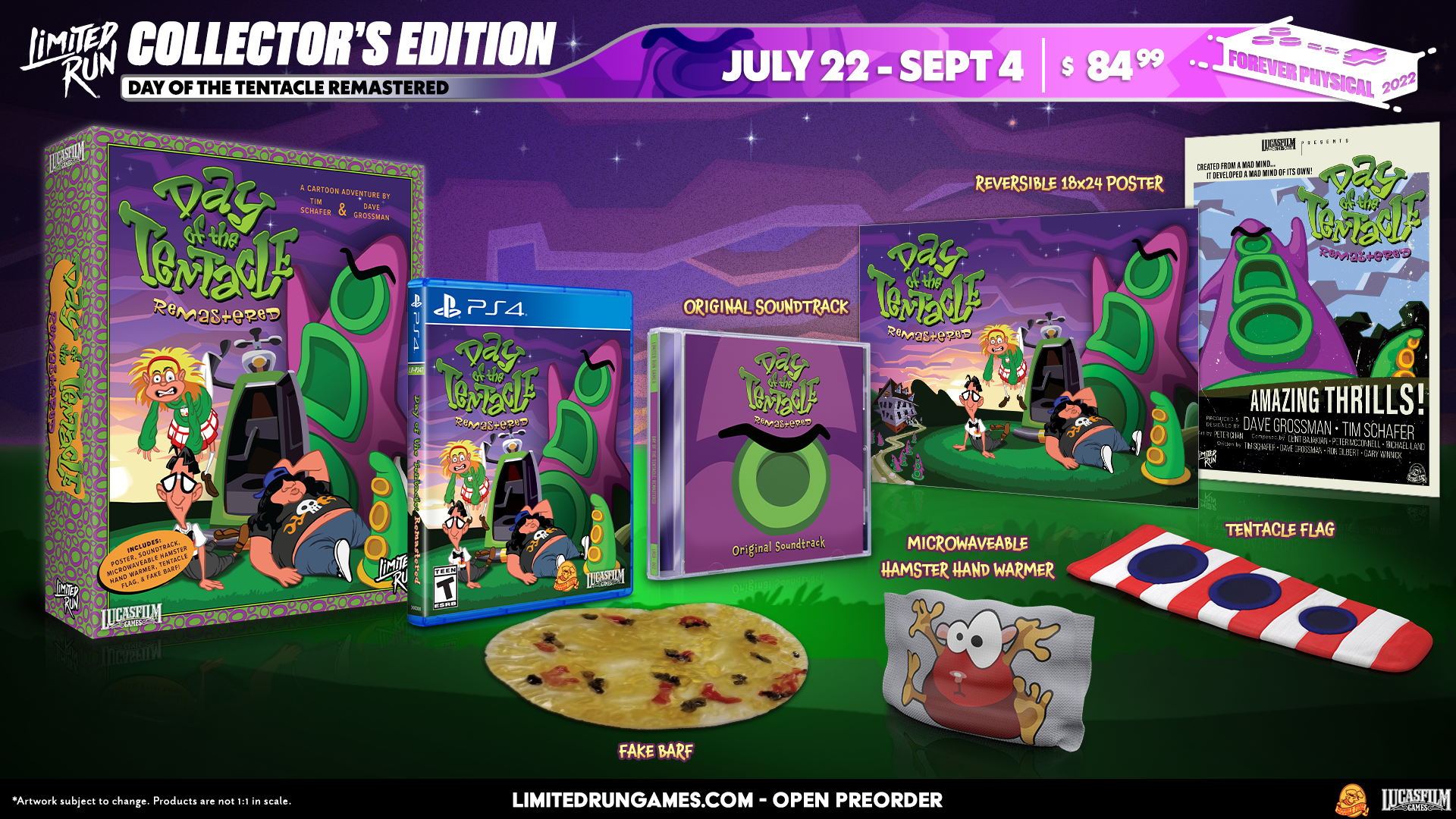 Day of the Tentacle Remastered Collector's Edition for PS4 - Limited Run #470 - Classic Adventure Game for PlayStation 4 - Perfect for Retro Gaming Fans and Collectors