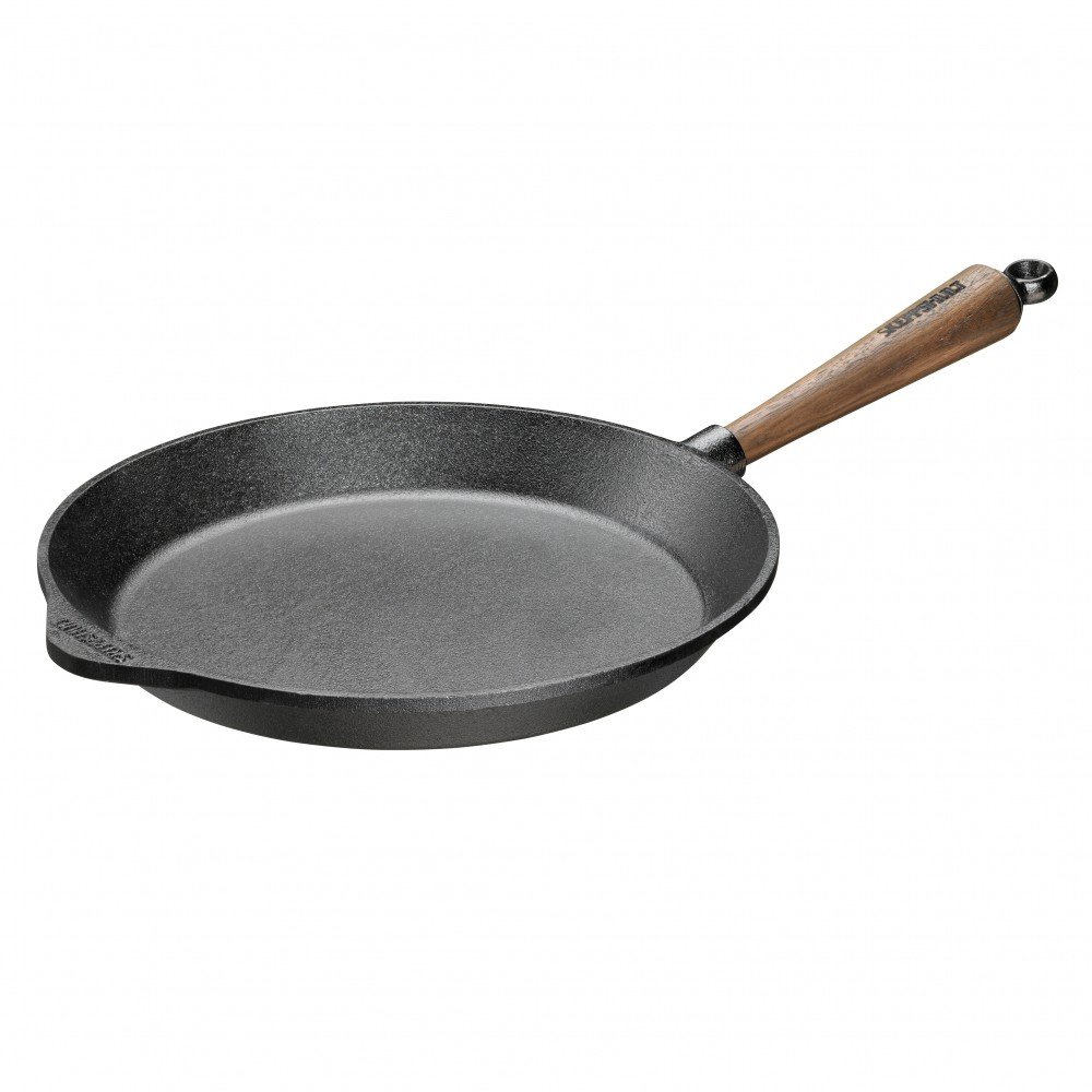 SKEPPSHULT 28cm Graphite Wooden Frying Pan - Non-Stick, Eco-Friendly Cookware for Healthy Cooking - Perfect for Sauteing, Frying & Serving Dishes