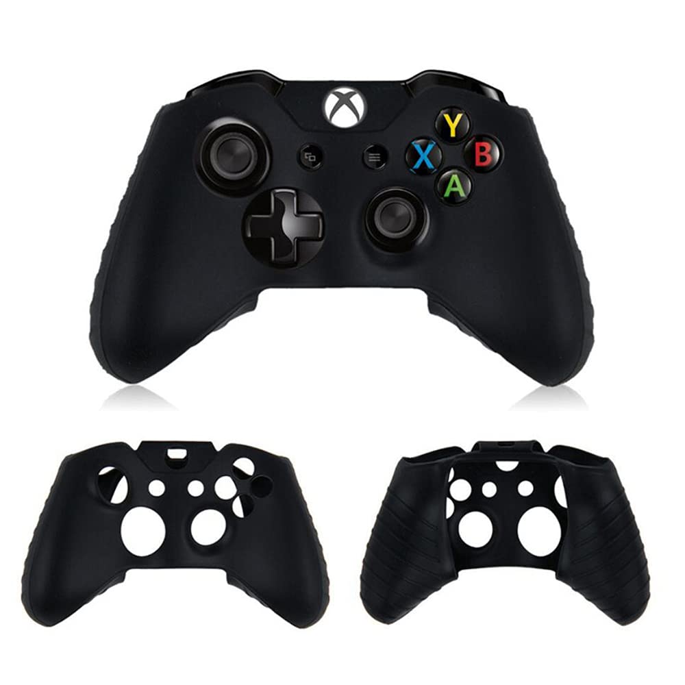 Premium Soft Silicone Skin Case Cover for Microsoft Xbox One Controller - Black - Shockproof & Anti-Slip Protection for Gaming, Travel & Daily Use