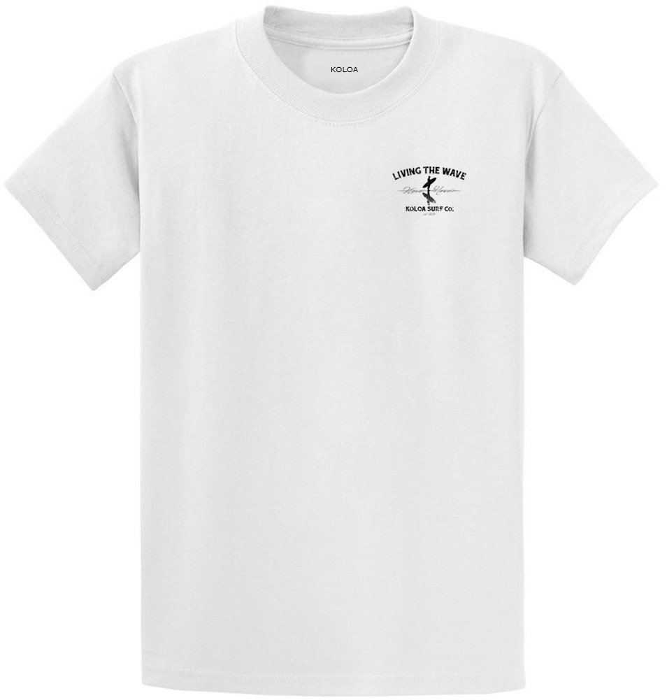 Koloa Surf Graphic Heavyweight Cotton T-Shirt for Men - Regular, Big & Tall Sizes - Comfortable Casual Wear for Surfing, Beach & Everyday Outfits