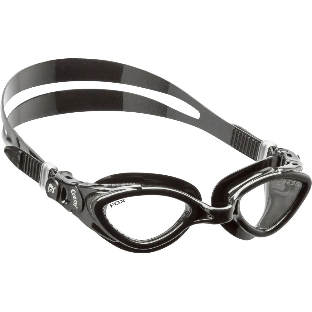Cressi Fox Black Snorkeling Mask - Premium Scuba Diving Gear for Adults & Kids - Comfortable Anti-Fog Swim Mask for Ocean, Pool & Beach Adventures