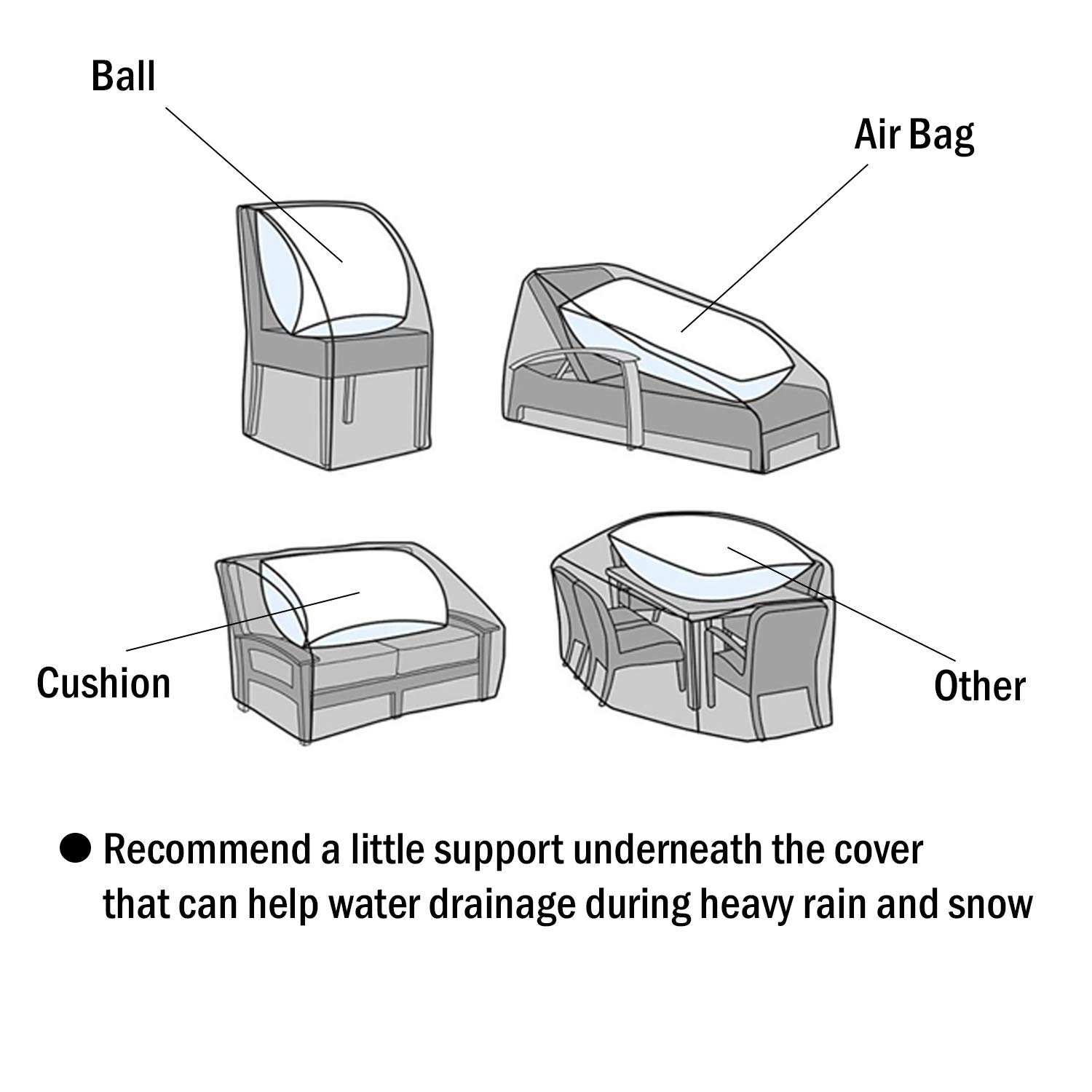 F&J Outdoors Heavy Duty Waterproof & UV-Resistant Patio Furniture Cover - 126
