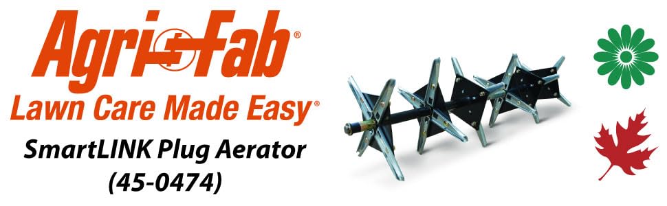 Agri-Fab 45-0474 40-Inch SmartLink Plug Aerator for Lawn Care - Black | Heavy-Duty Lawn Aeration Tool for Healthy Grass | Perfect for Home Lawns, Golf Courses & Landscaping